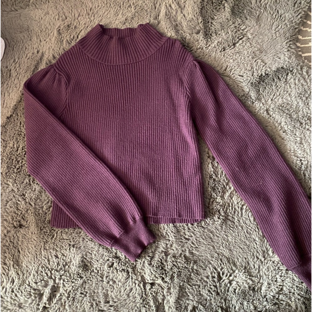 And Now This… Purple Turtle Neck Sweater